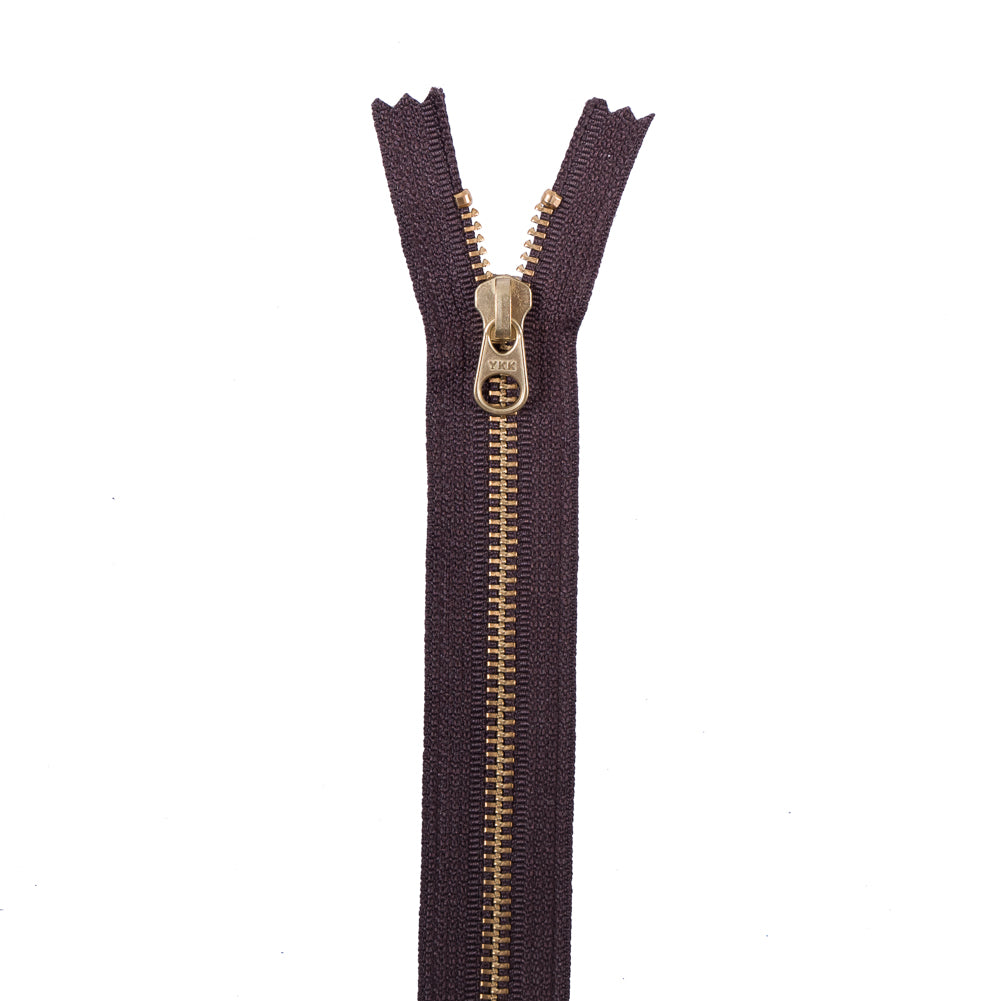 Metal Zipper with Gold Pull and Teeth 8