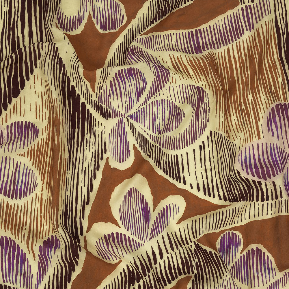 Mood Exclusive Yellow and Orange Texture Transverse Viscose Twill - Joann Fabrics