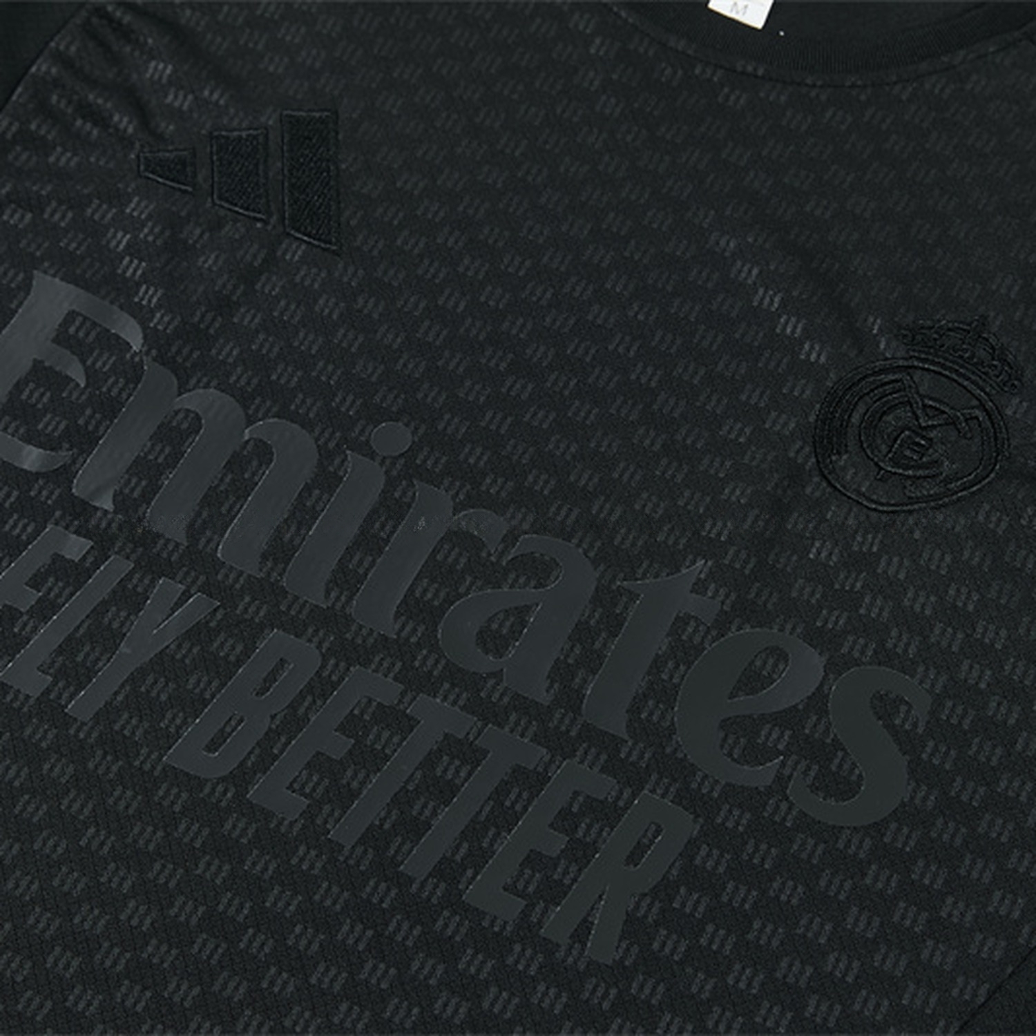 Real Madrid 26-27 Kids Short-Sleeve Training Set - Pure Black Top & Black Shorts - UnitedFutballJersey