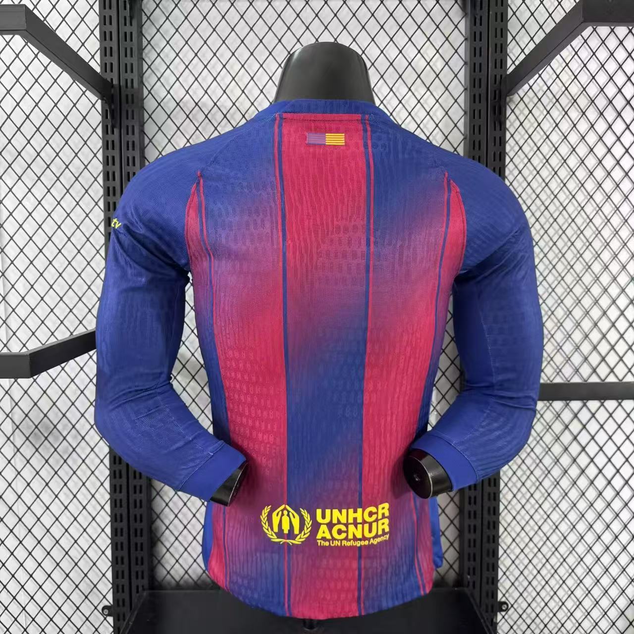2025/2026 Long Sleeve Player Version Barcelona Home No Ads Football Jersey 1:1 Thai Quality