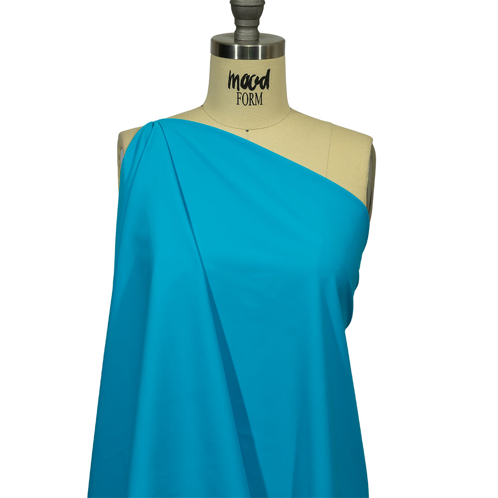 Recycled Swimwear Tricot, UV Protective - Cyan Blue - Santorini Plus Collection - Joann Fabrics
