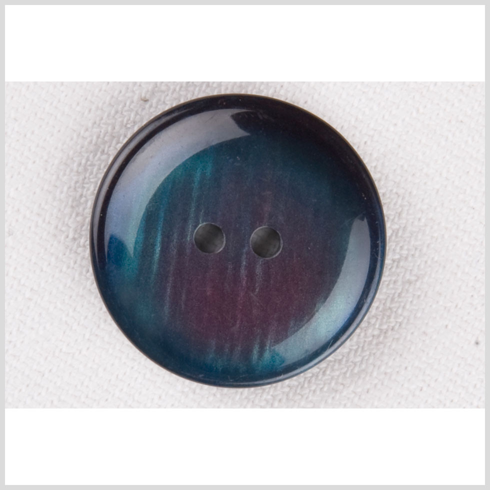 Plastic 2-Hole Button - 36L/23mm - Navy, Aqua Blue and Purple Iridescent Shimmer - Joann Fabrics