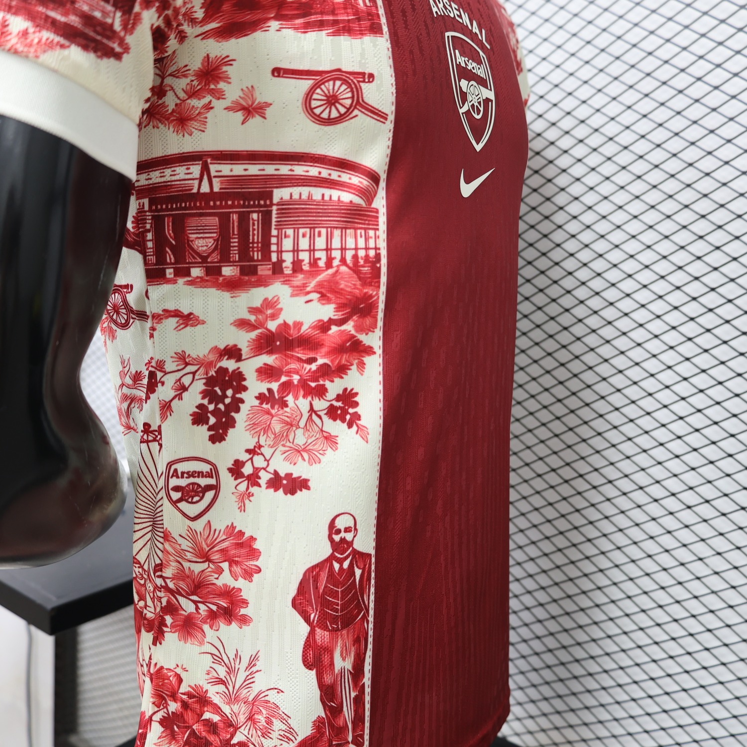 Arsenal 26-27 Cream Red Floral Special Jersey - Player Version - UnitedFutballJersey