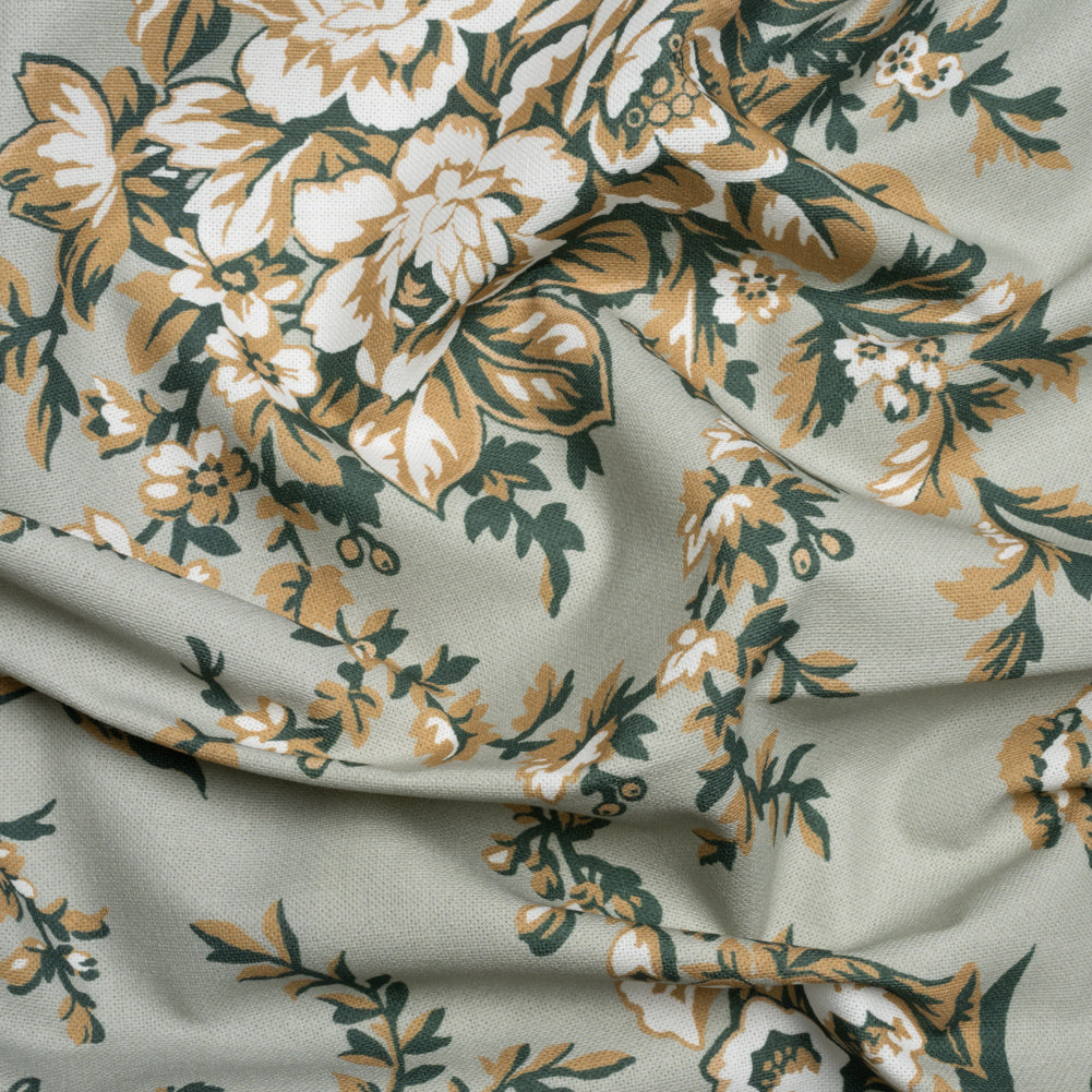 Cotton Canvas Print - Fennel Floral Bouquets - British Imported - Joann Fabrics