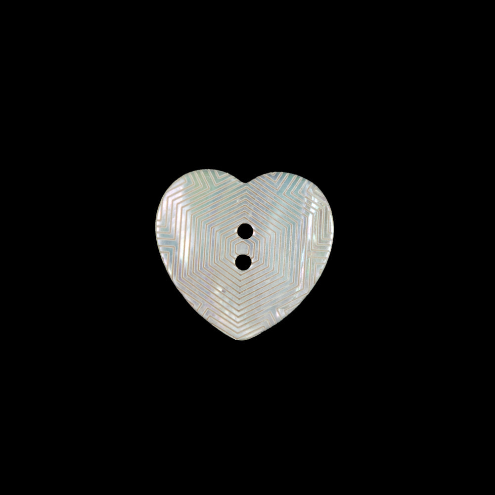 Italian Iridescent Heart-Shaped Shell Button - 24L/15mm - Joann Fabrics