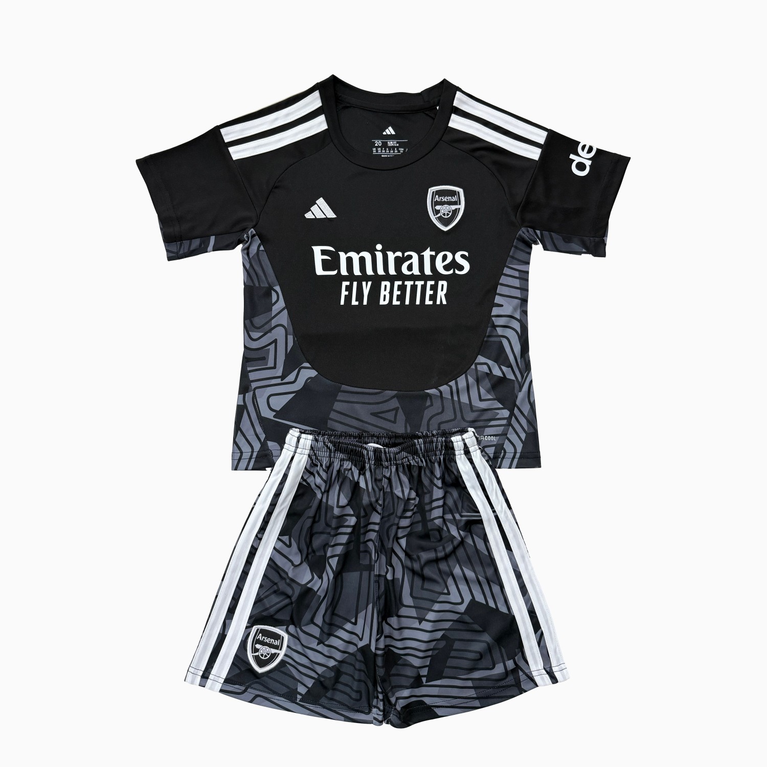 Arsenal 26-27 Black Goalkeeper Men's Adult Jersey Set - Fans Version - UnitedFutballJersey