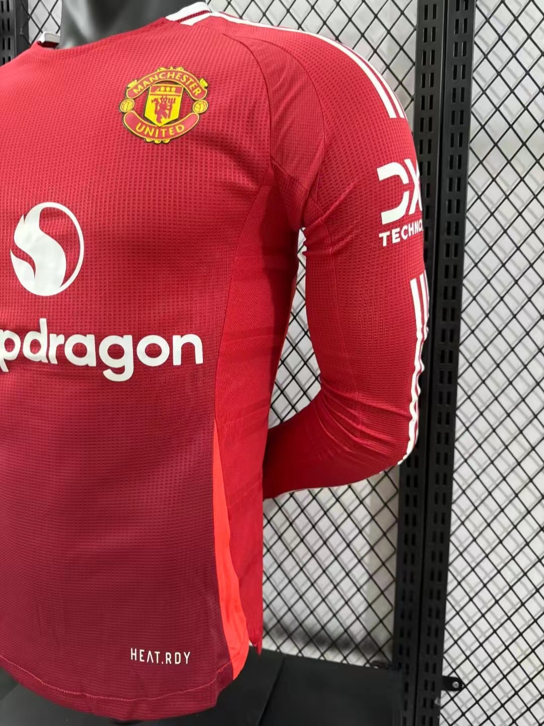 2024/2025 Player Version Manchester United Home Long Sleeve Football Shirt 1:1 Thai Quality