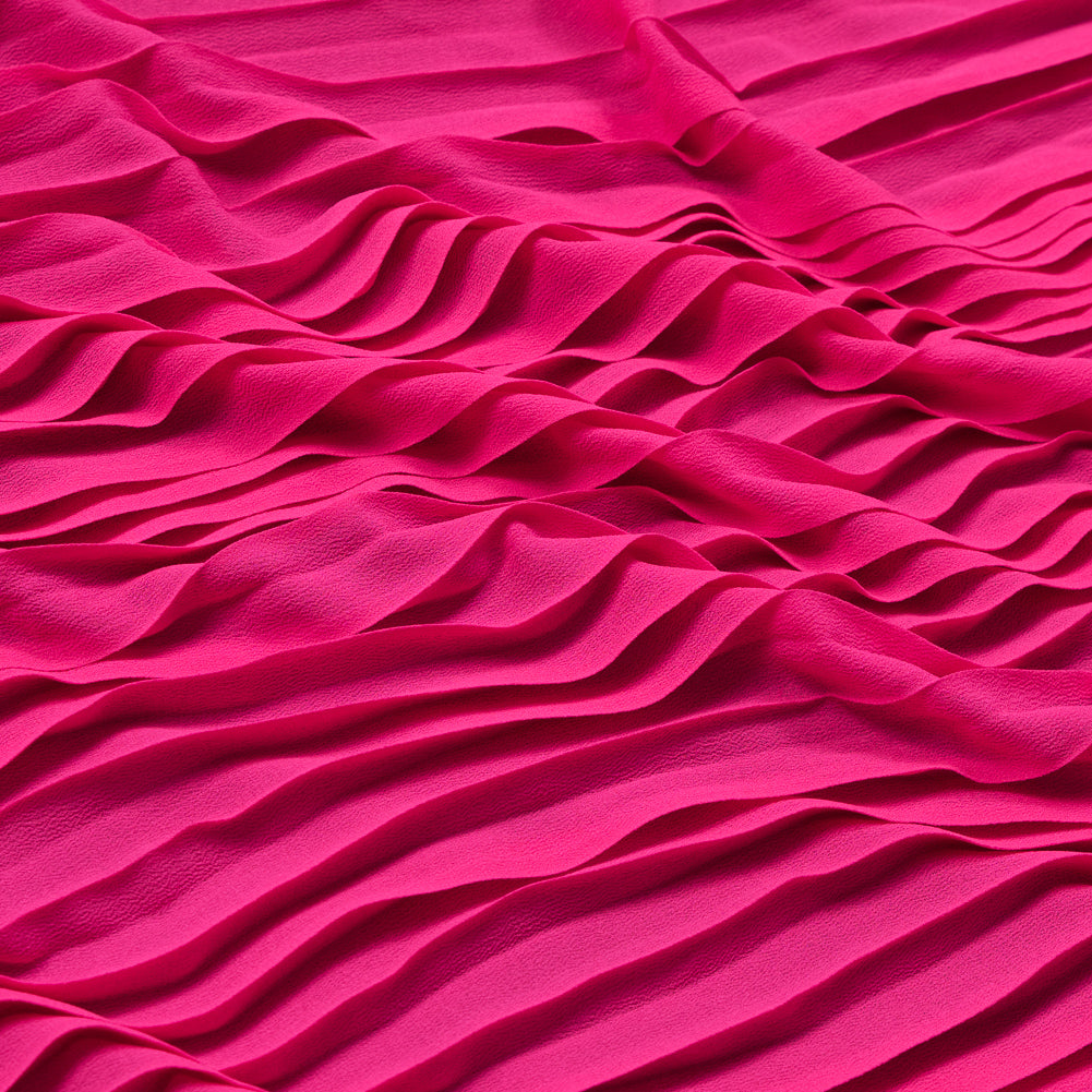 Accordion Pleated Chiffon - Neon Fuchsia - Etereo Collection - Joann Fabrics