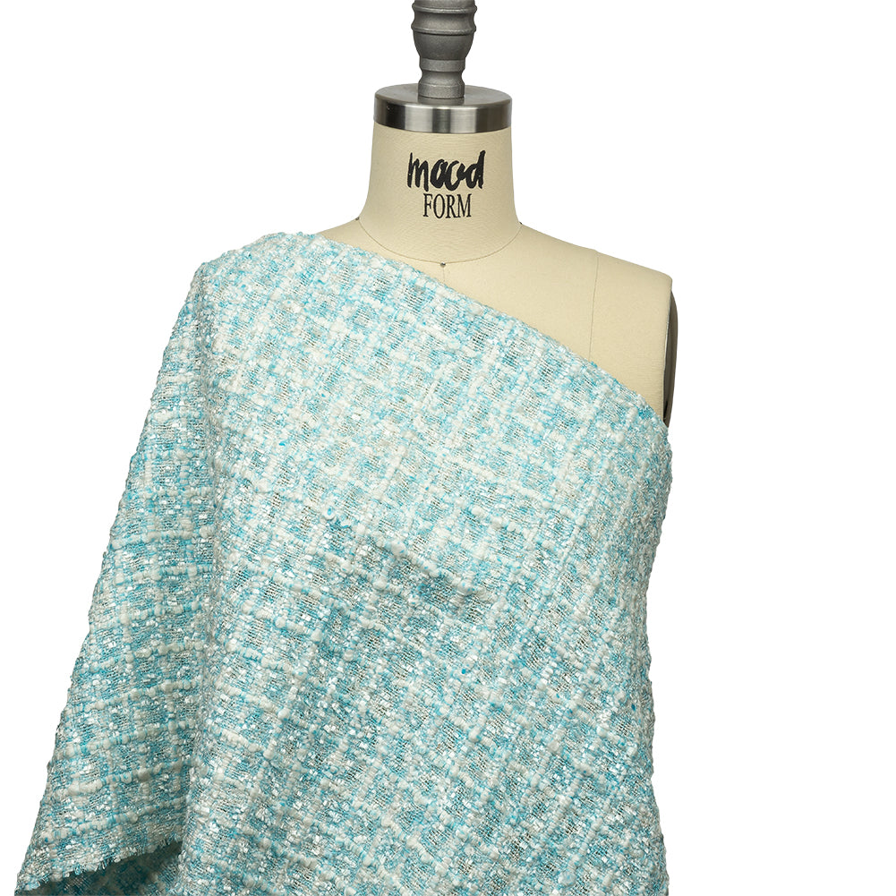 Newcastle Dawn Blue and White Viscose and Acrylic Chenille Tweed - Joann Fabrics