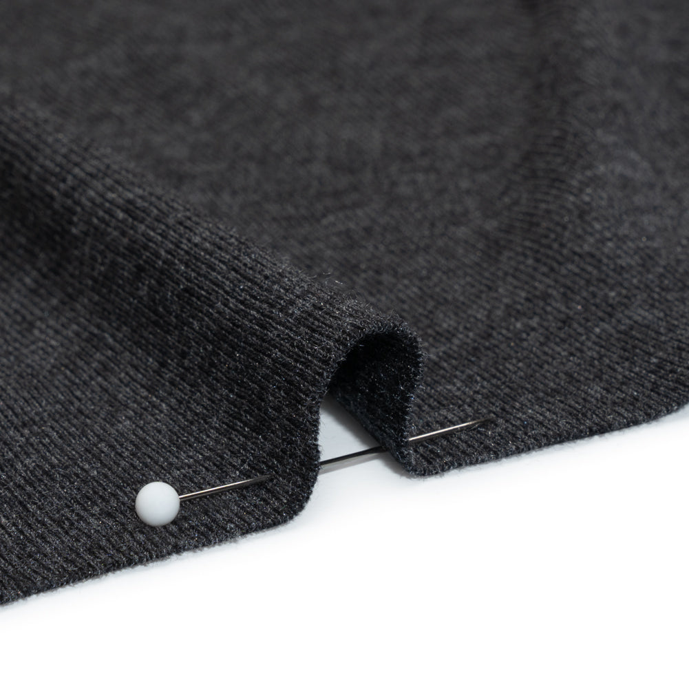 Cotton and Modal 1x1 Rib Knit - Heathered Dark Gray - Joann Fabrics