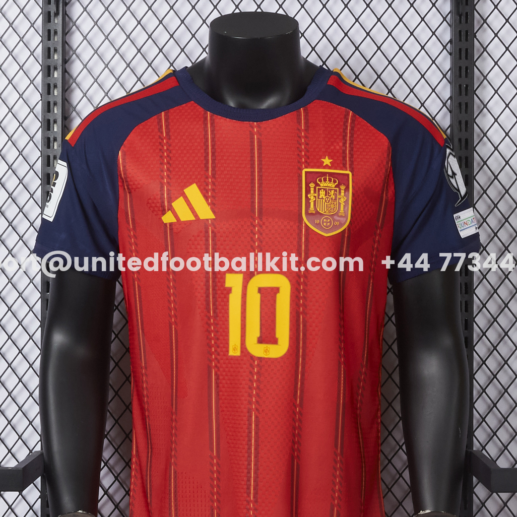 Spain 2026 Home Jersey - Player Version - UnitedFutballJersey