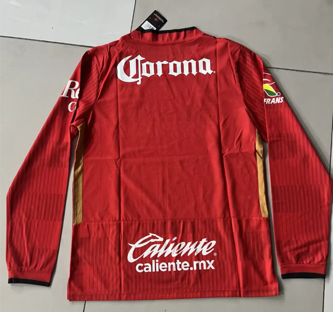 2025/2026 Long Sleeve Deportivo Toluca Home Football Jersey 1:1 Thai Quality