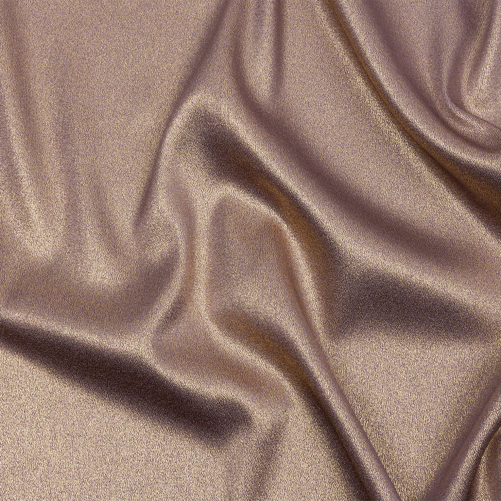Stretch Polyester Crepe with Gold Foiling - Purplish Gray - Devyn Collection - Joann Fabrics