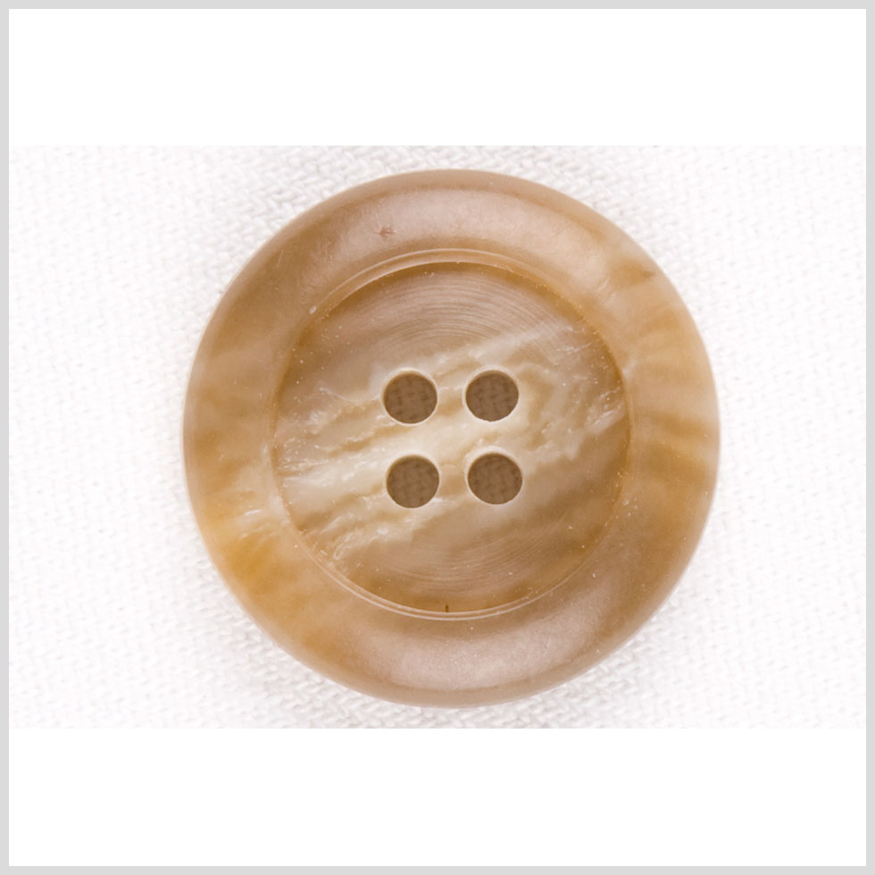 Plastic 4-Hole Button - 40L/25.5mm - Tan and Ivory Swirls - Joann Fabrics