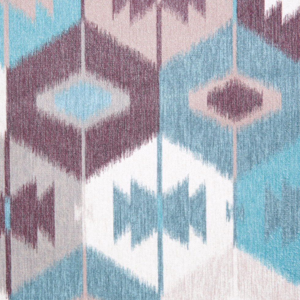 Aqua Ikat Geometric Upholstery Velvet - Joann Fabrics