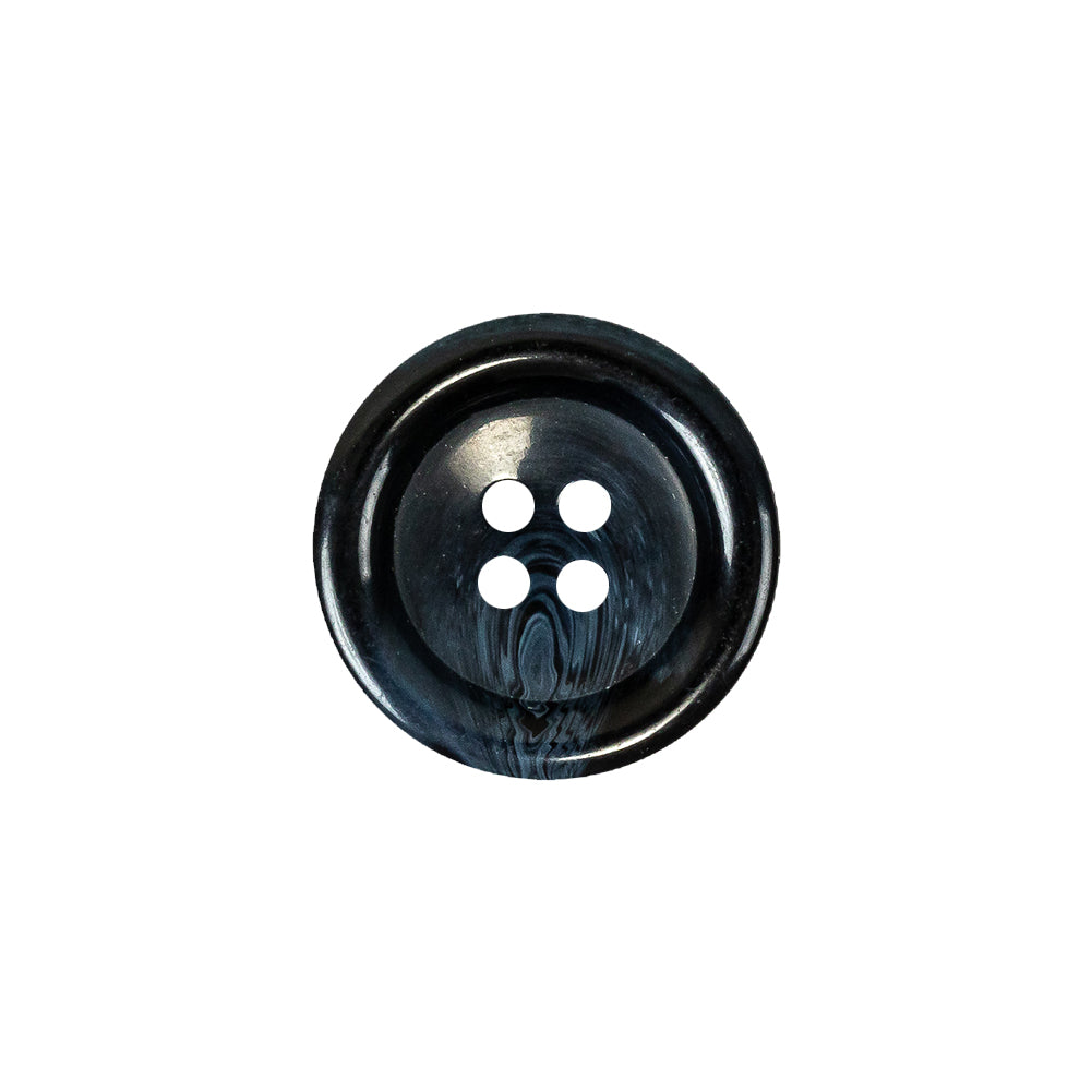 Dark Blue Swirls Plastic 4-Hole Dish Button - 28L/18mm - Joann Fabrics
