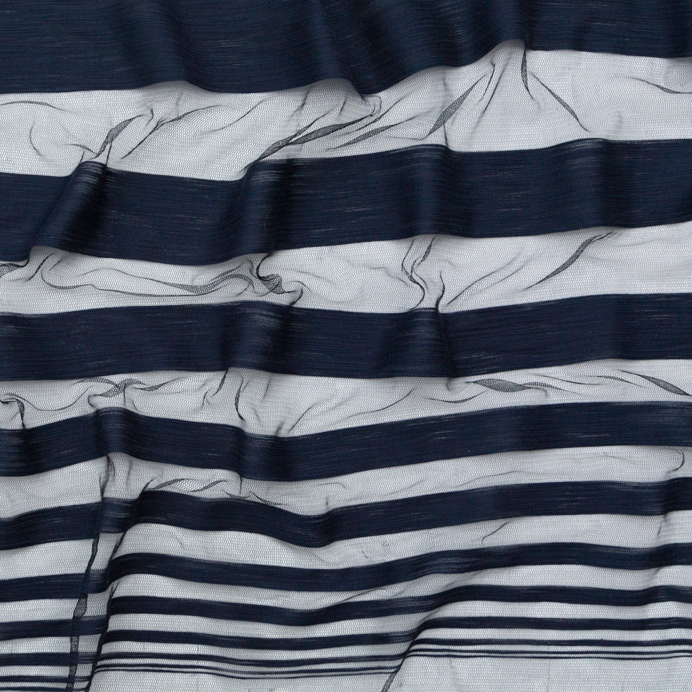 Italian Navy Netting with Woven Stripes - Joann Fabrics