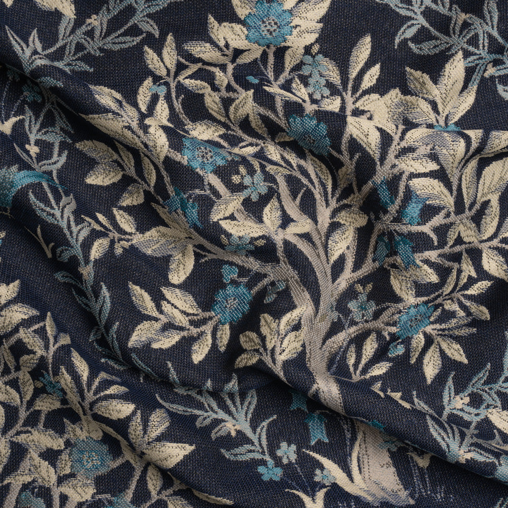 Drapery Jacquard - Ink Pheasants in the Orchard - British Imported - Joann Fabrics