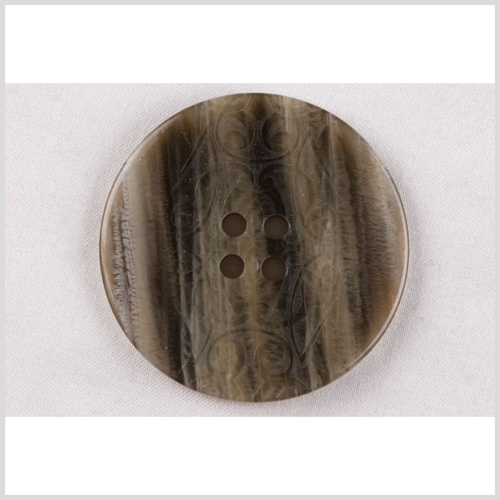 Light Brown, Black and Gray Classical Etched Plastic 4 Hole Button - 60L/38mm - Joann Fabrics