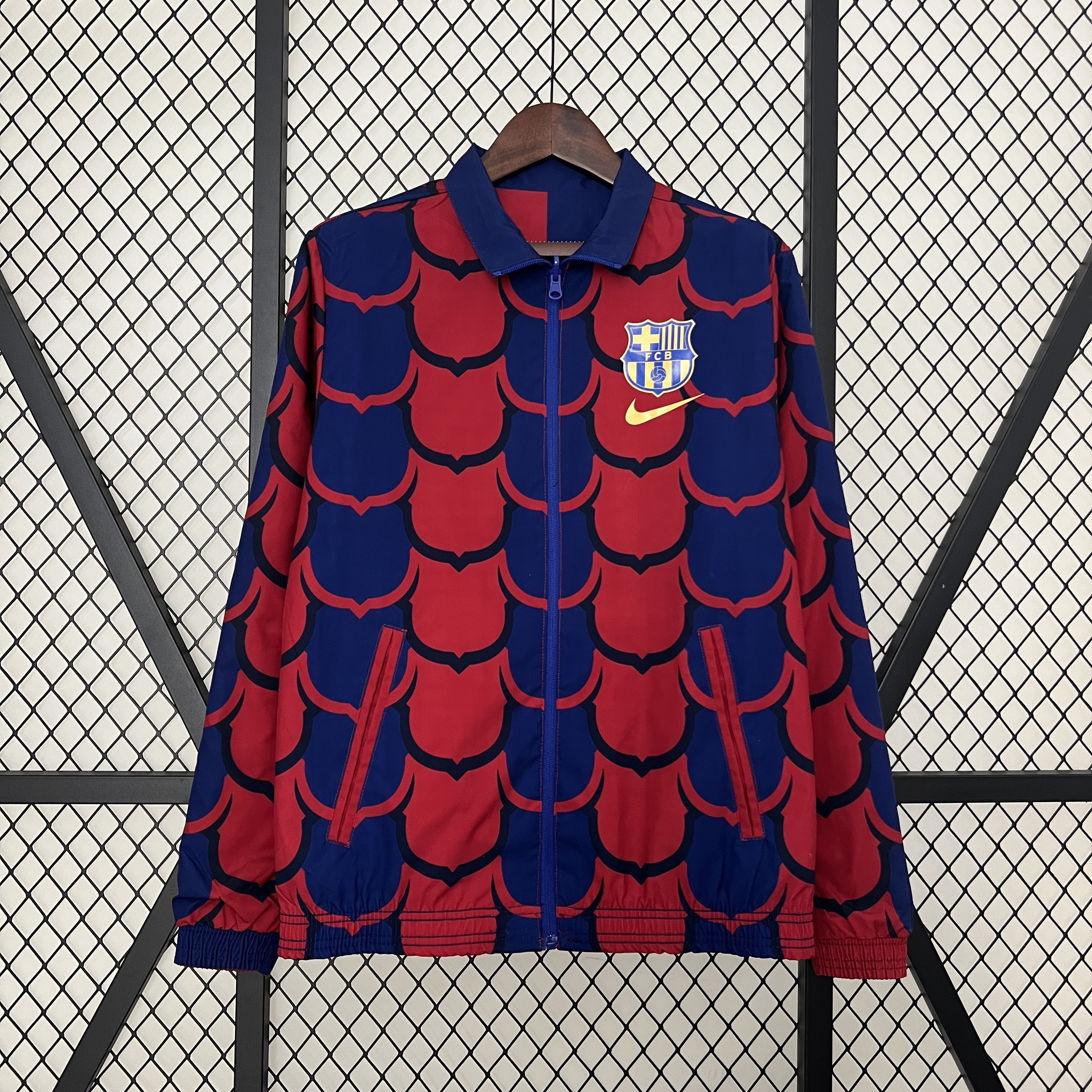 2025/2026 Barcelona Reversible Windbreaker Soccer Jersey 1:1 Thai Quality 06