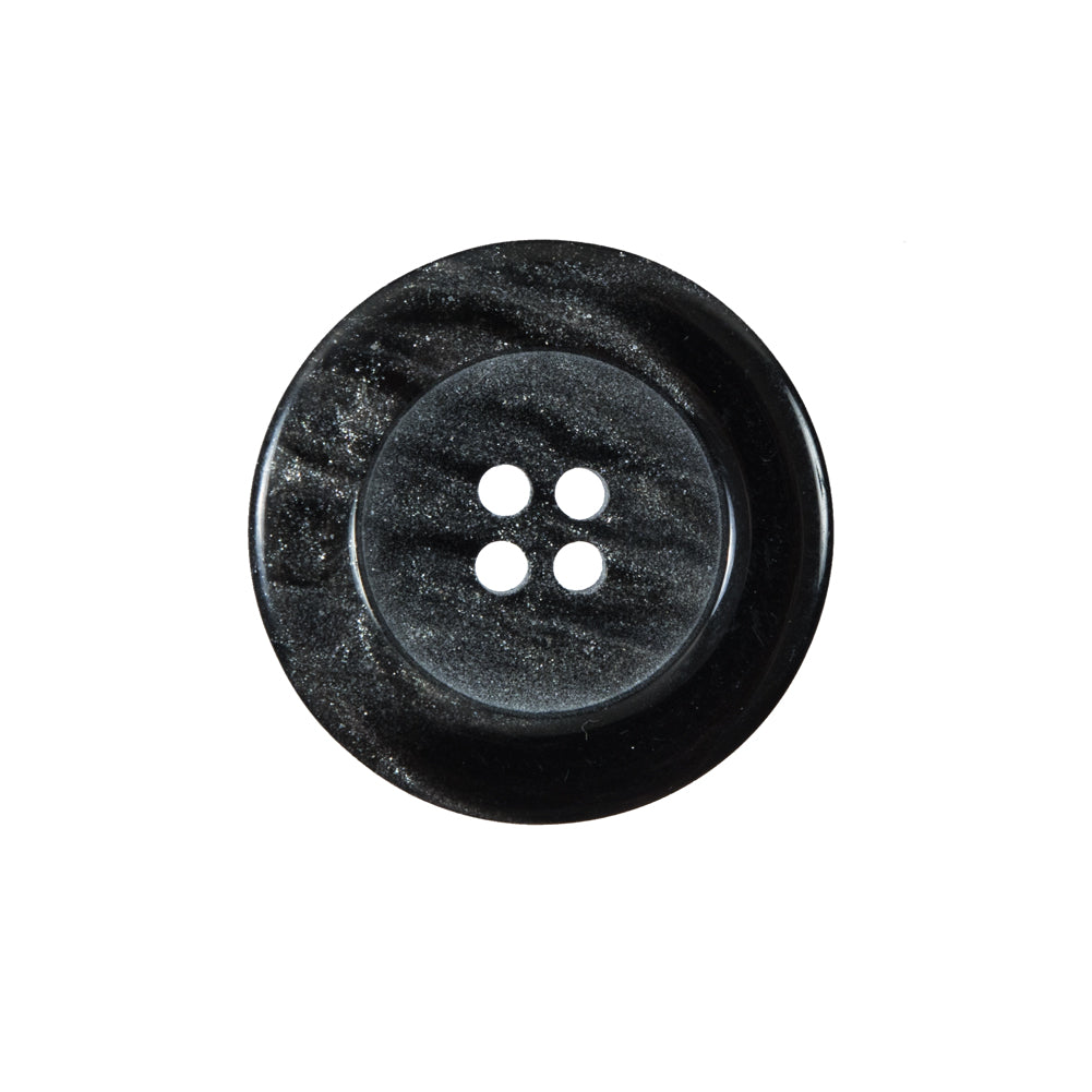 Black and Silver Marbleized Plastic Button - 36L/23mm - Joann Fabrics