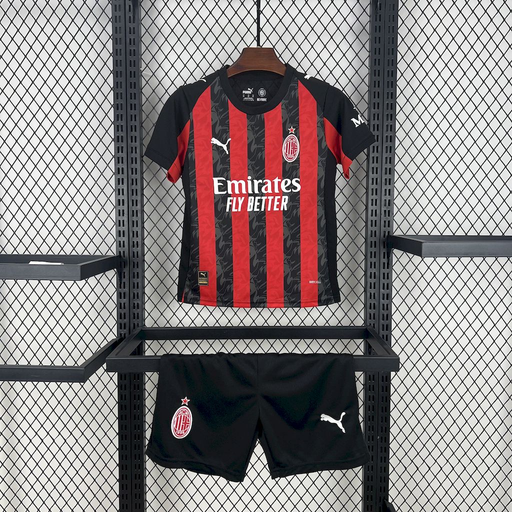 2025/2026 AC Milan Home Football Shirt 1:1 Thai Quality Kids Size