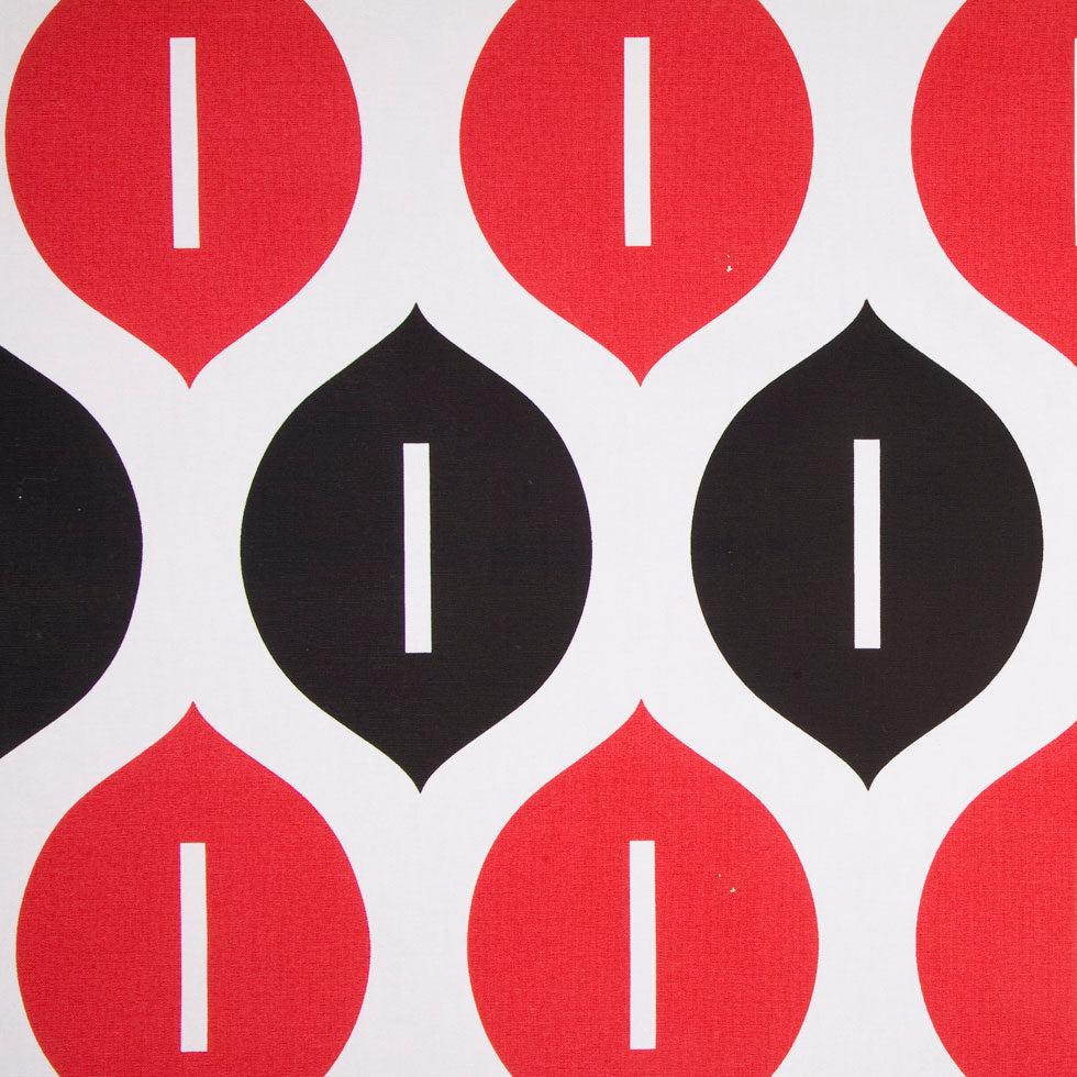 Off-White/Black/Primary Red Geometric Canvas - Joann Fabrics