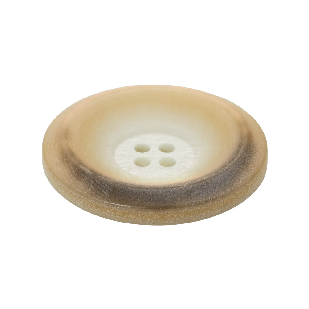 Rolled Rim 4-Hole Plastic Button - Beige and Taupe Iridescent - 44L/28mm - Joann Fabrics