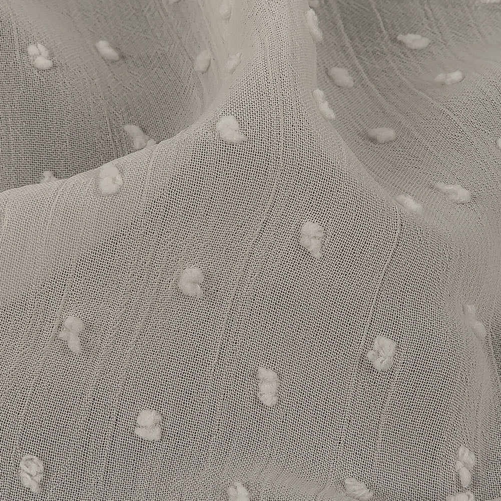 Famous Australian Designer Pearl Flocked Polka Dots Crinkled Polyester Georgette - Joann Fabrics