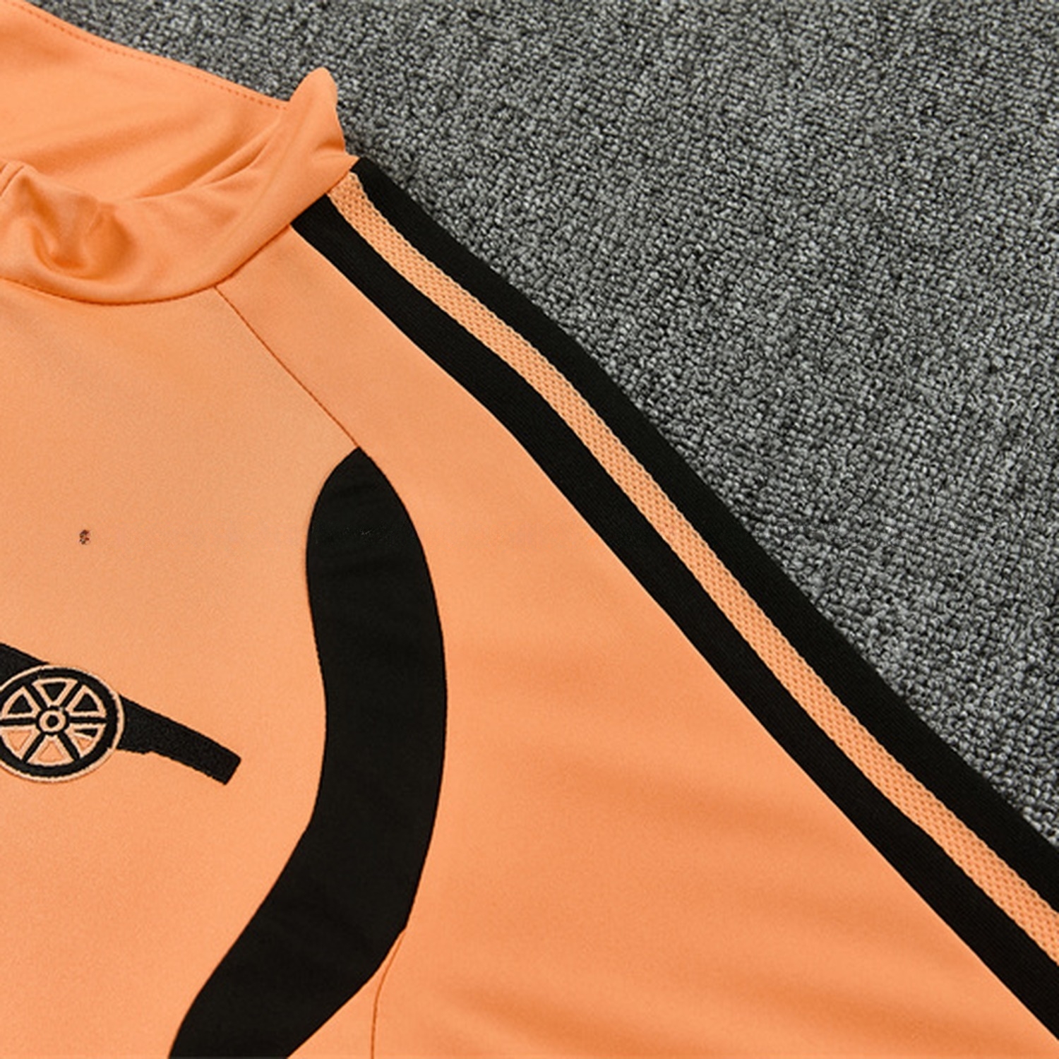 Arsenal 26-27 Kids Long Sleeve Training Set - Orange Top & Black Pants - UnitedFutballJersey