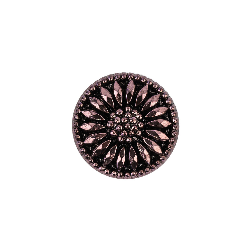 Vintage Amethyst Floral Shank Back Glass Button - 28L/18mm - Joann Fabrics