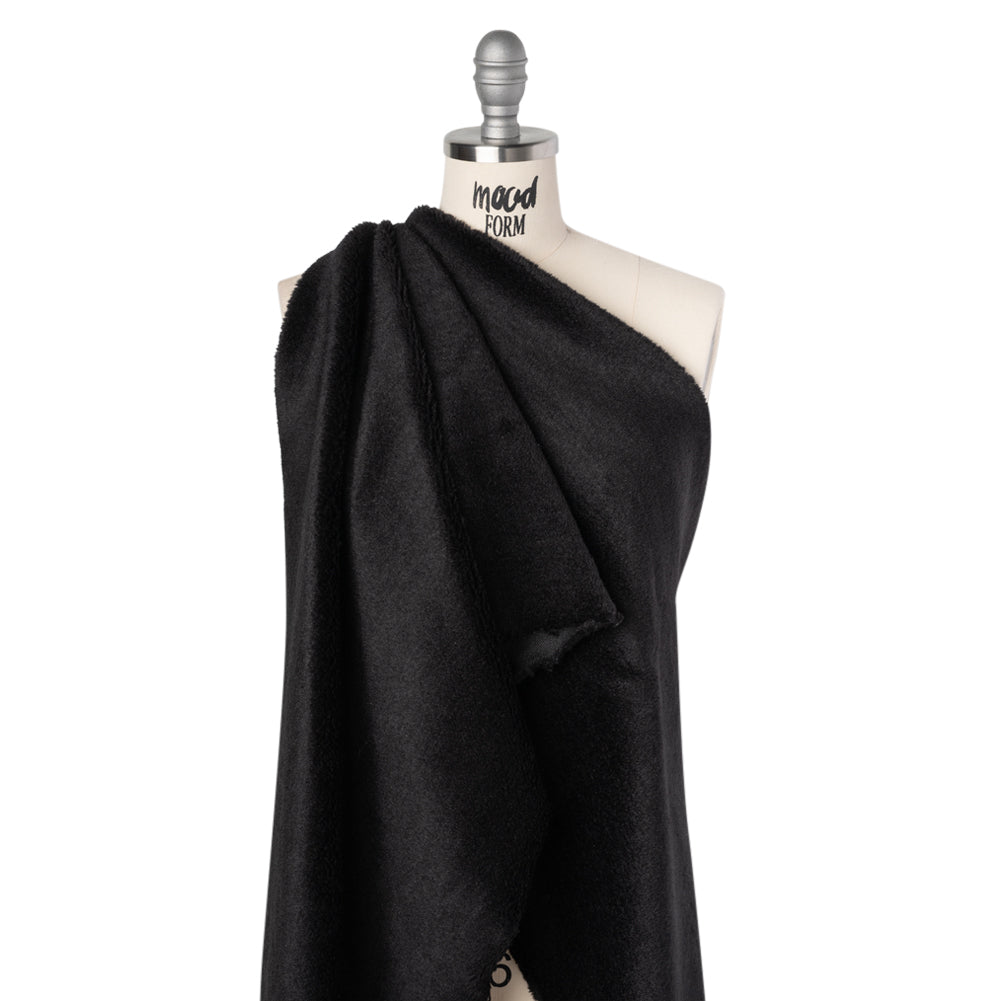 Super Short Pile Wool Blend Faux Sherling - Black - Joann Fabrics