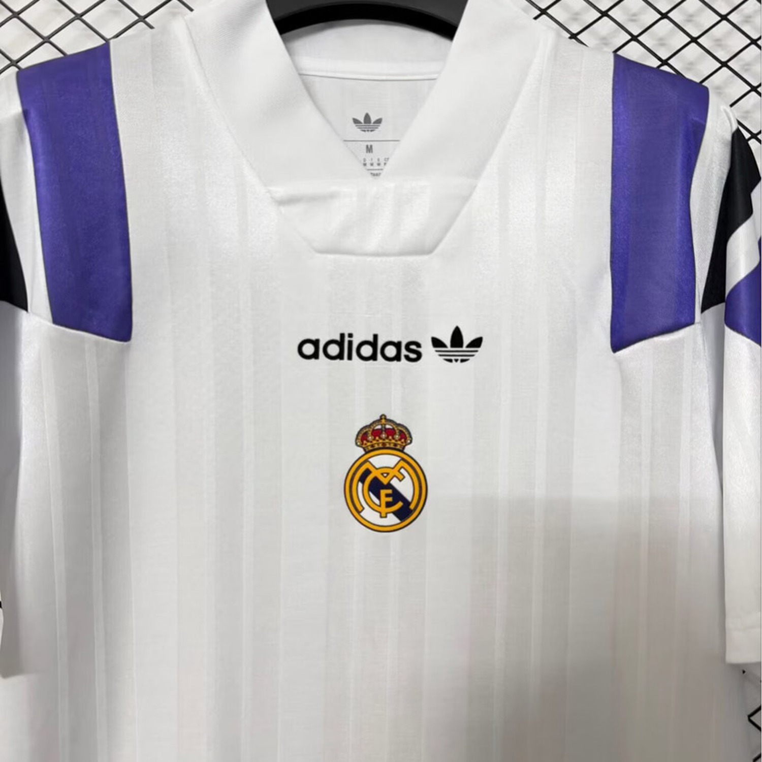 Real Madrid 26-27 Adidas Originals Retro Style White Purple Jersey - Fans Version - UnitedFutballJersey