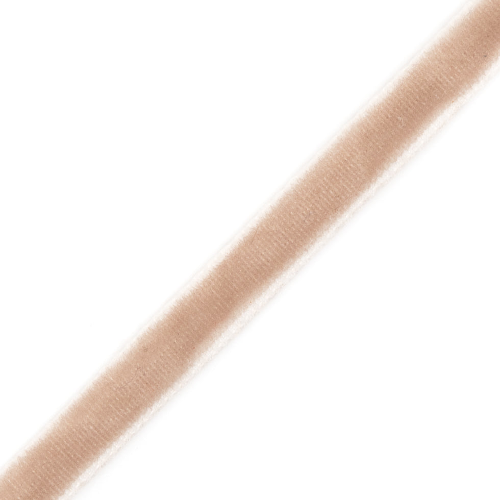 Beige Double Face Velvet Ribbon - 1/8