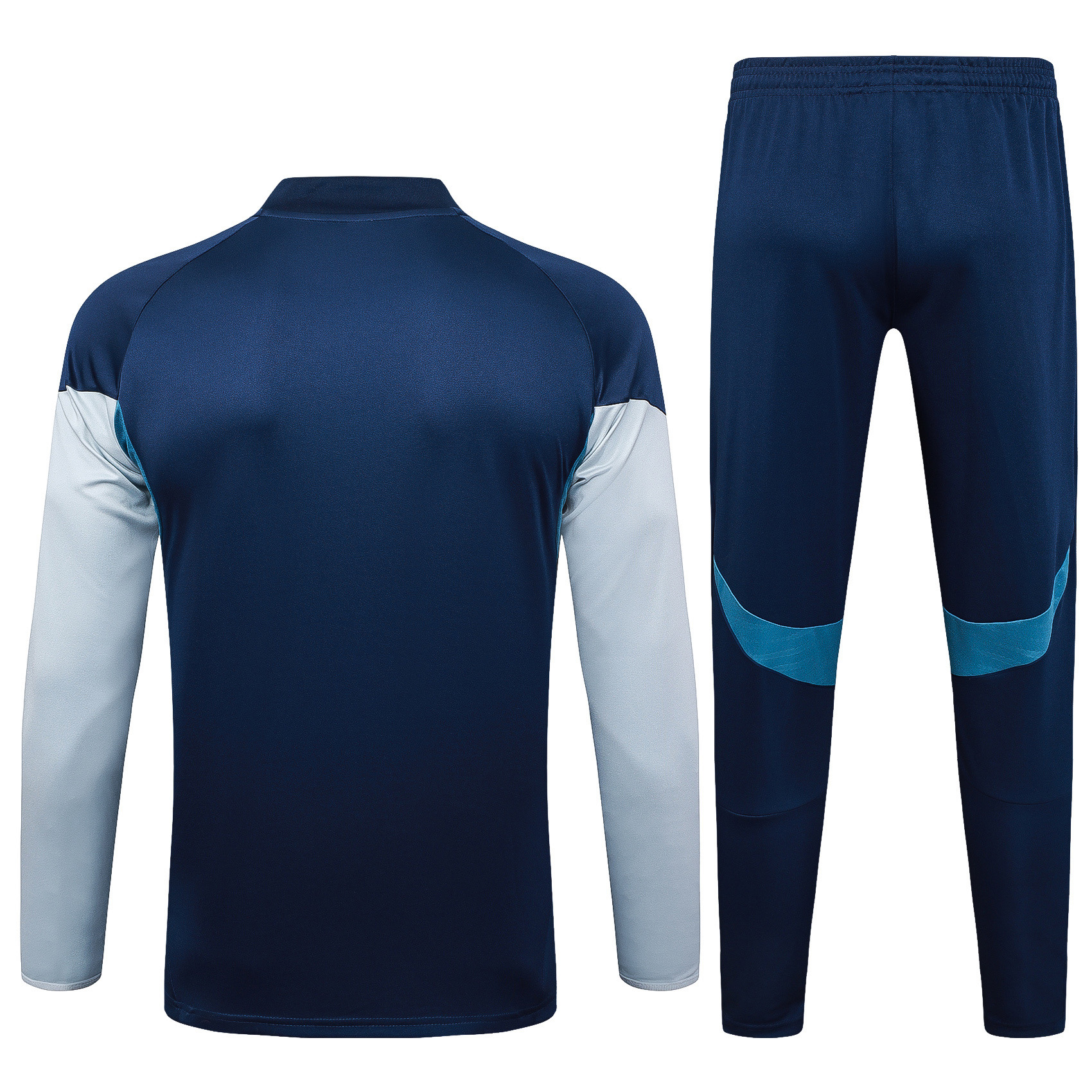 2025/2026 Arsenal Half-Pull Training Suit Royal Blue Football Shirt 1:1 Thai Quality Set 01
