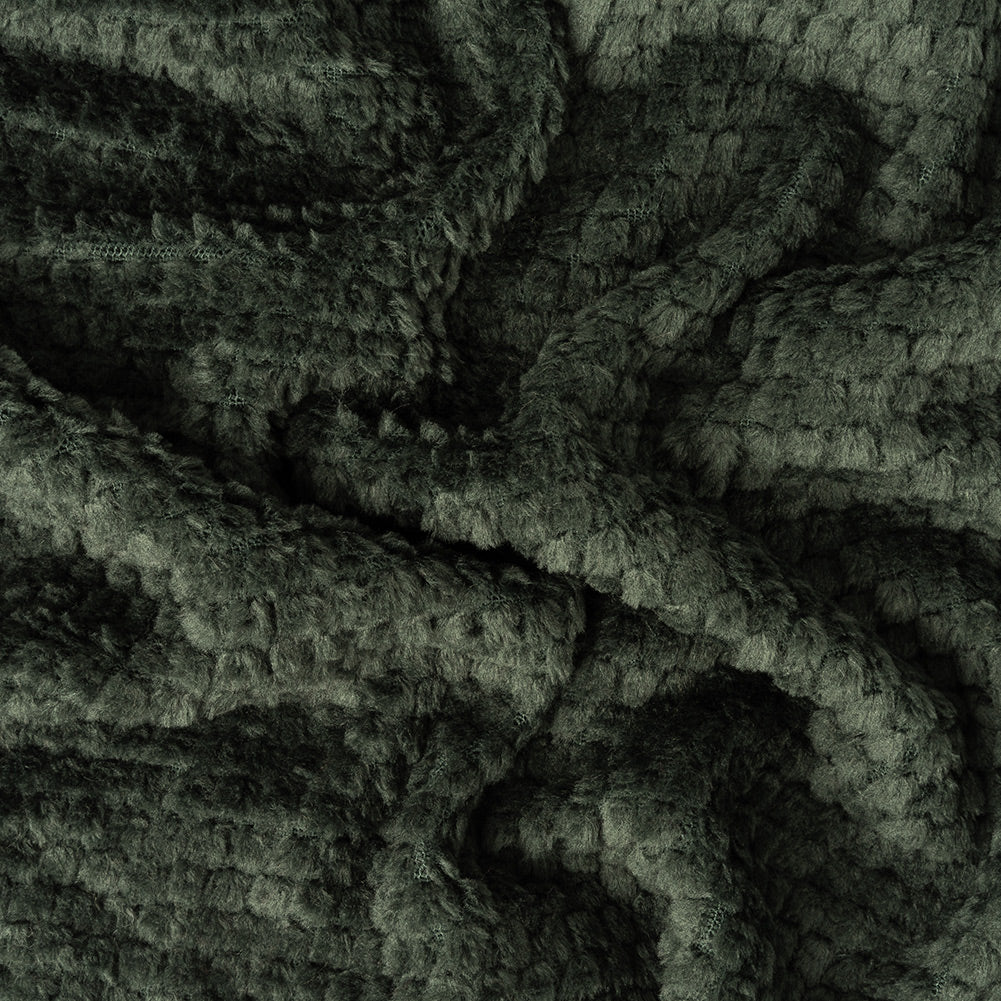Darkest Spruce Plush Polyester Bubble Fleece - Joann Fabrics