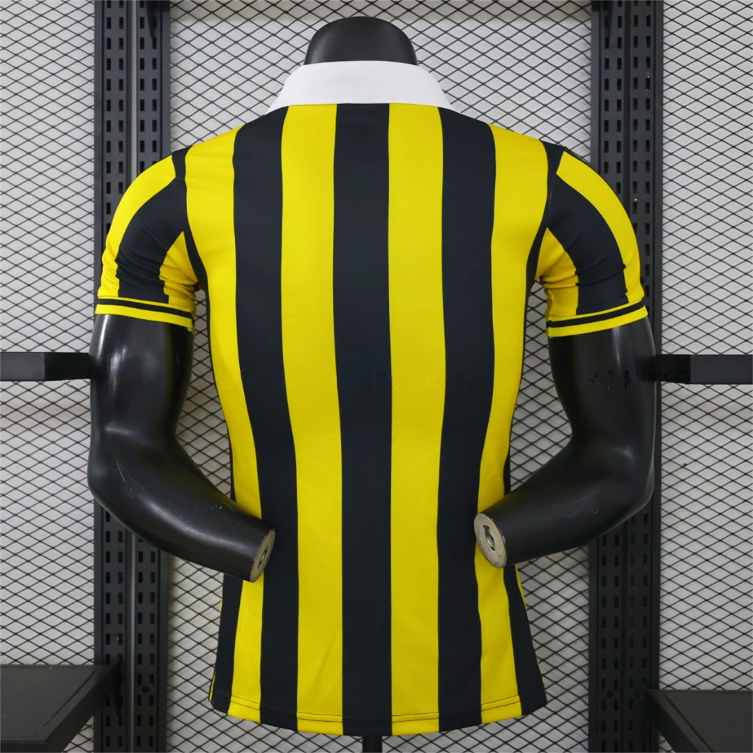 Al Ittihad Jeddah United 26-27 Yellow Black Stripes Special Jersey - Player Version - UnitedFutballJersey