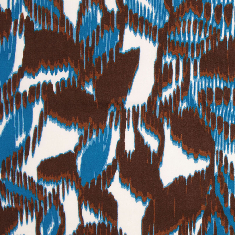 Blue-Brown Floral Cotton Sateen Print - Joann Fabrics
