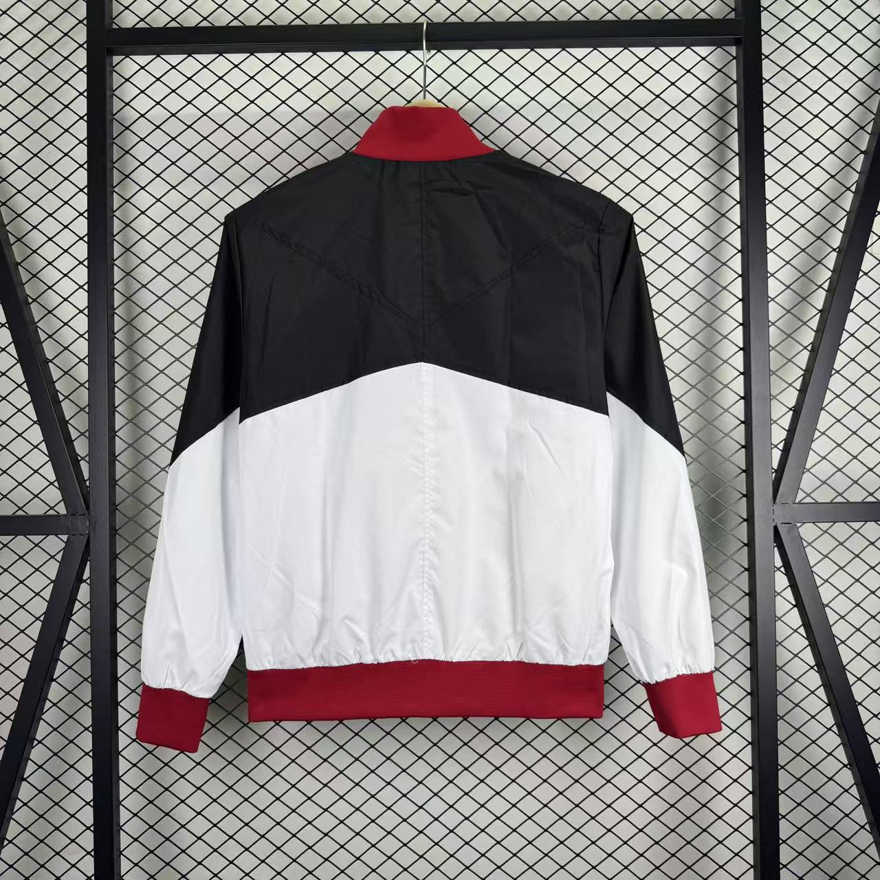 2025 Barcelona Windbreaker Black-White Jersey 1:1 Thai Quality