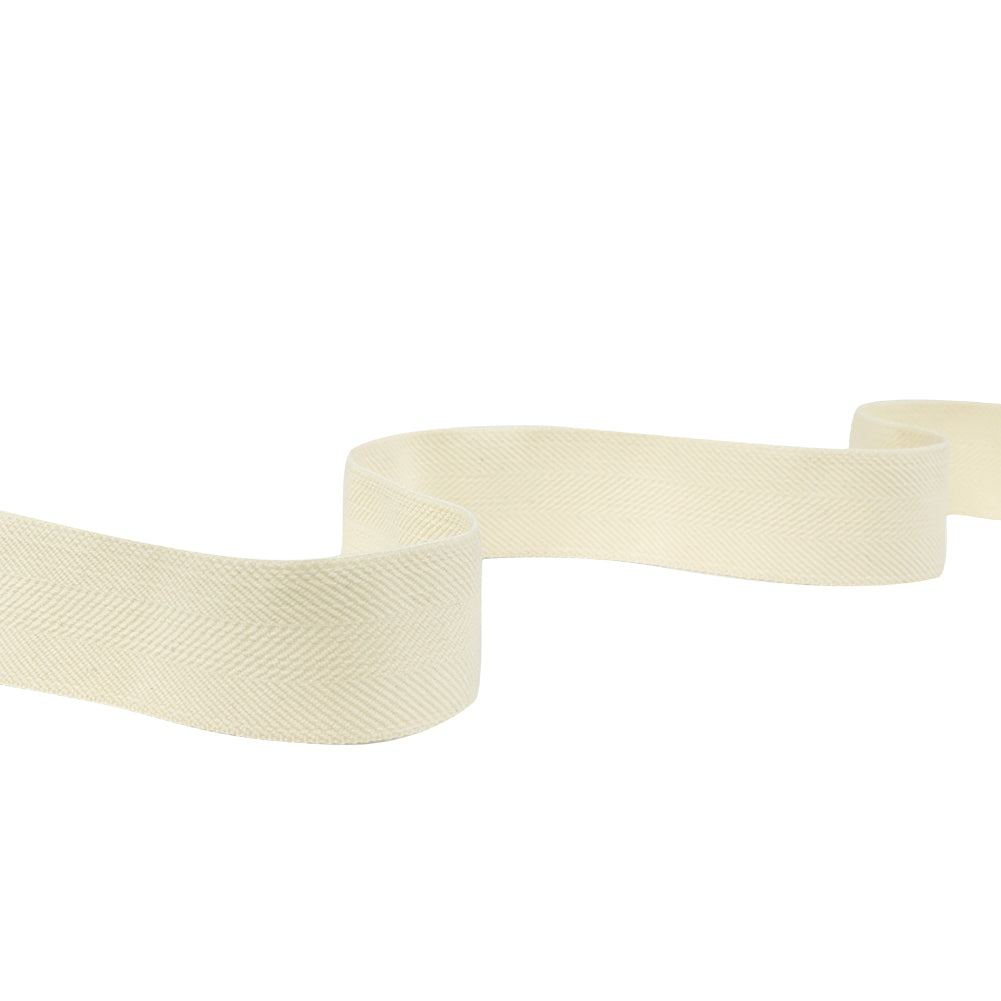 Italian Cloud Cream Stretch Twill Tape - 1