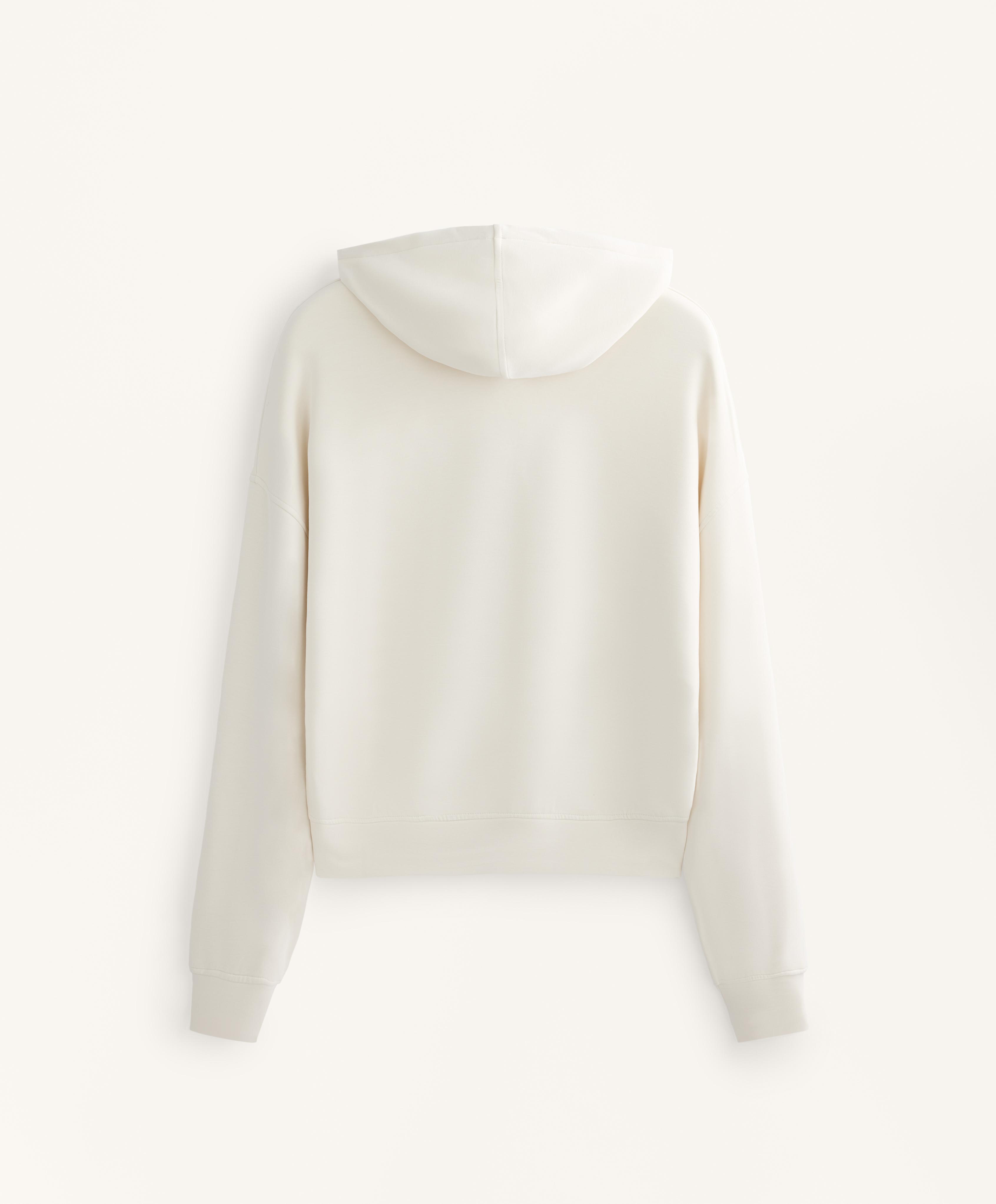 Boxy hoodie with brushed modal