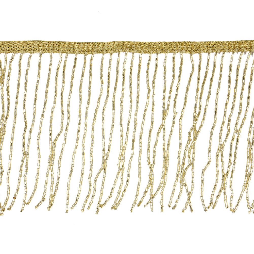 Gold Beaded Fringe on Braided Lip - 5