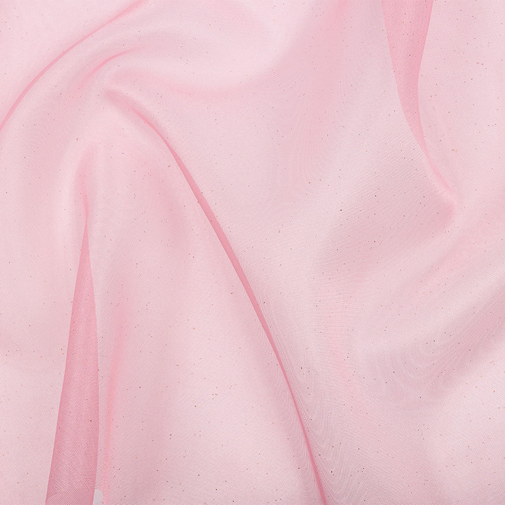 Polyester Mesh Organza with Gold Glitter - Bubblegum - Starlight Collection - Joann Fabrics