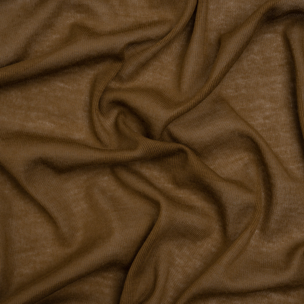 Lightweight Cotton Interlock Knit - Amber Brown - Designer Deadstock - Joann Fabrics