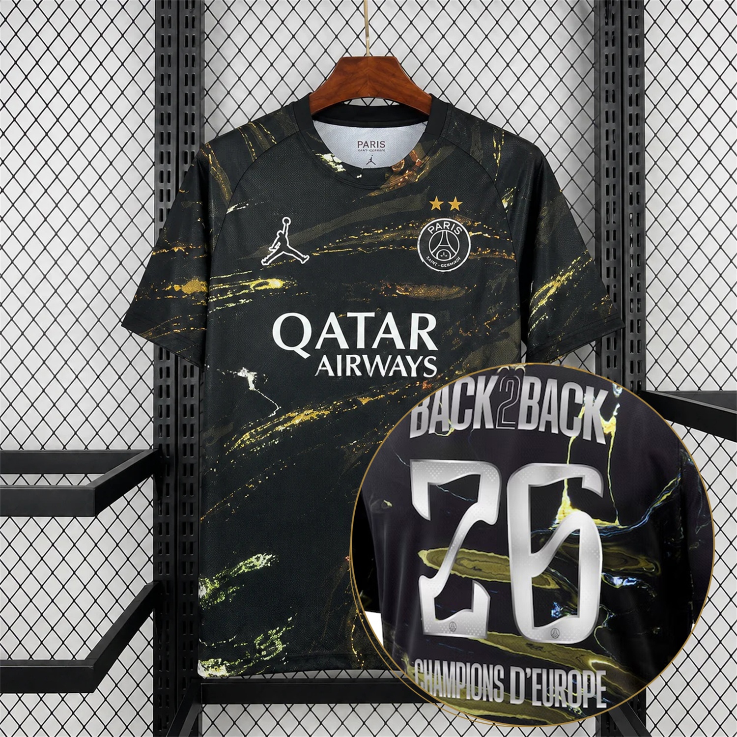 【Champion 26 Font】Paris Saint-Germain PSG 25-26 Night Version Fifth Jersey - Fans Version - UnitedFutballJersey