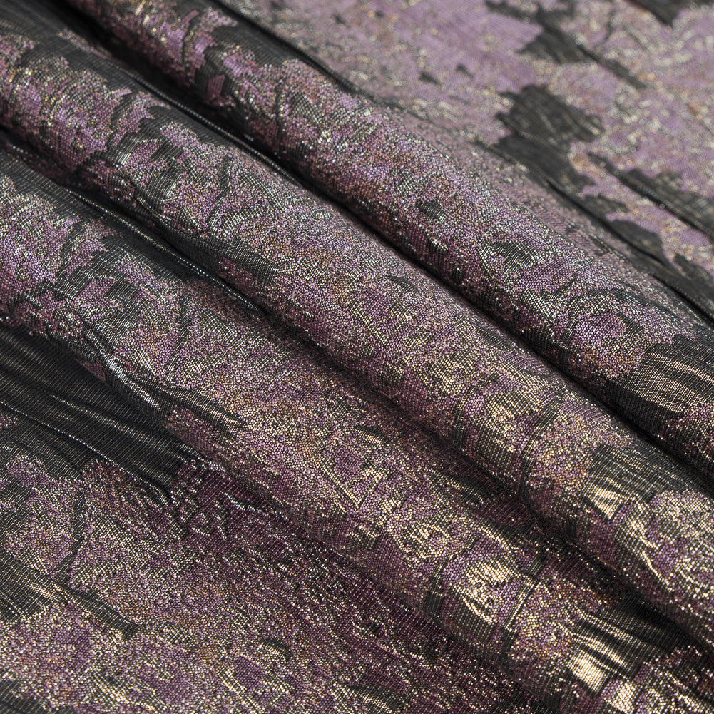 Metallic Pink, Nude and Black Abstract Brocade - Joann Fabrics