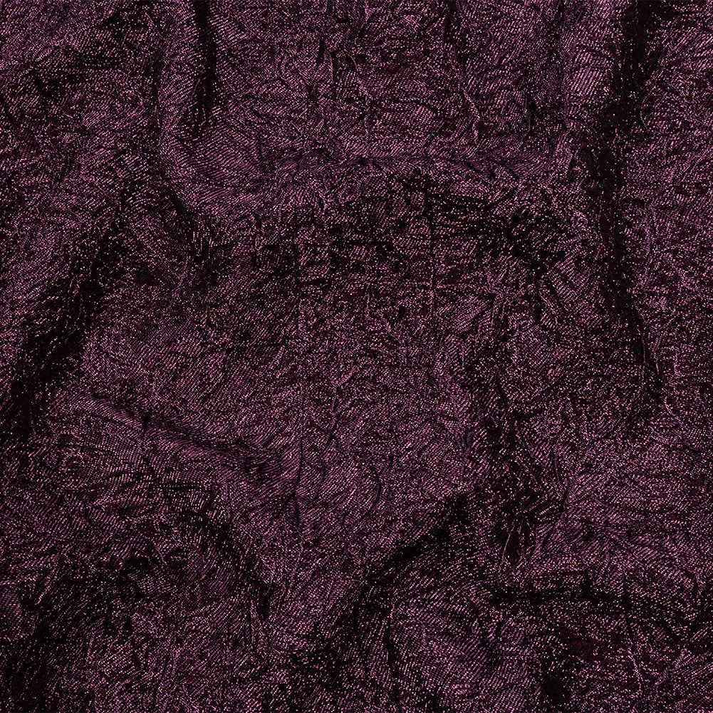 Astrolabe Metallic Dark Magenta Crinkled Luxury Brocade with Black Backing - Joann Fabrics