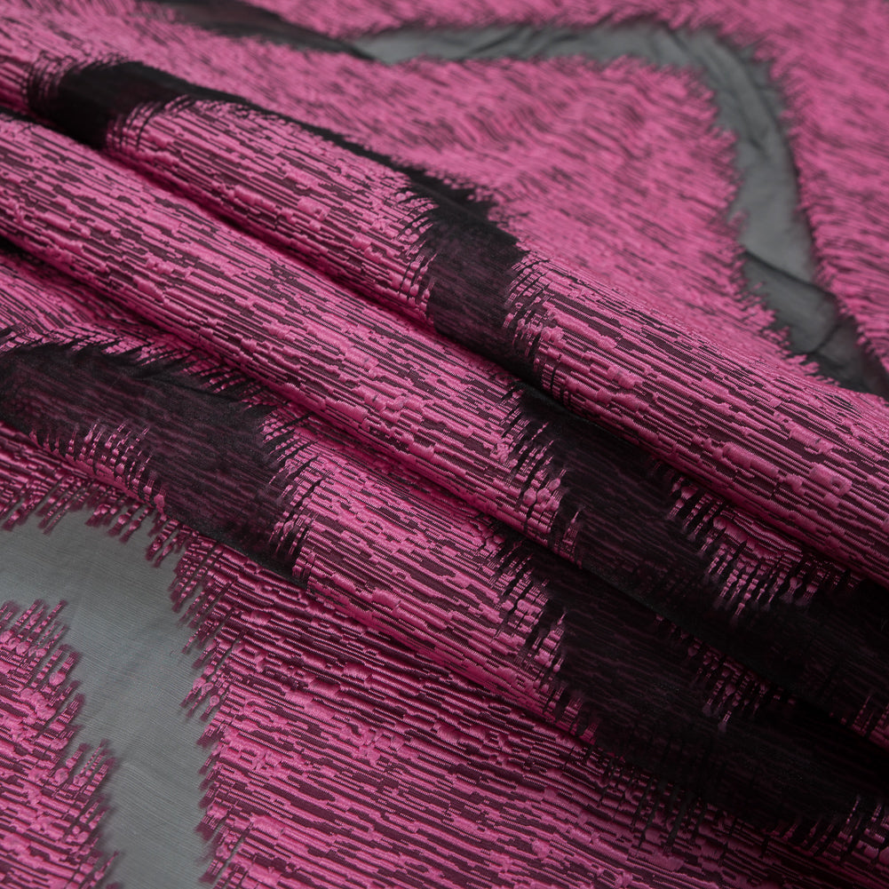 Organza Burnout Jacquard - Pink Chevron - Joann Fabrics