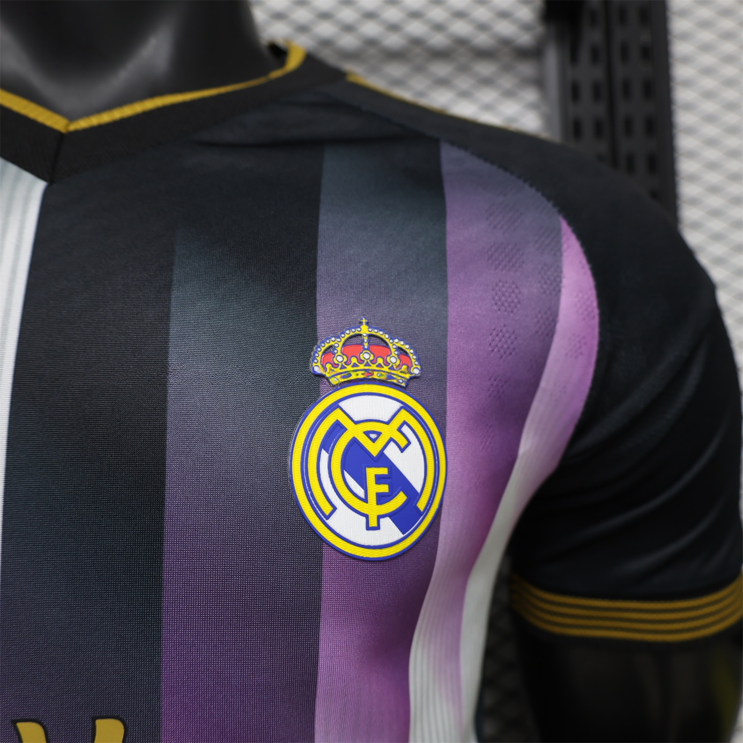 Real Madrid 26-27 Black White Gradient Purple Special Jersey - Player Version - UnitedFutballJersey
