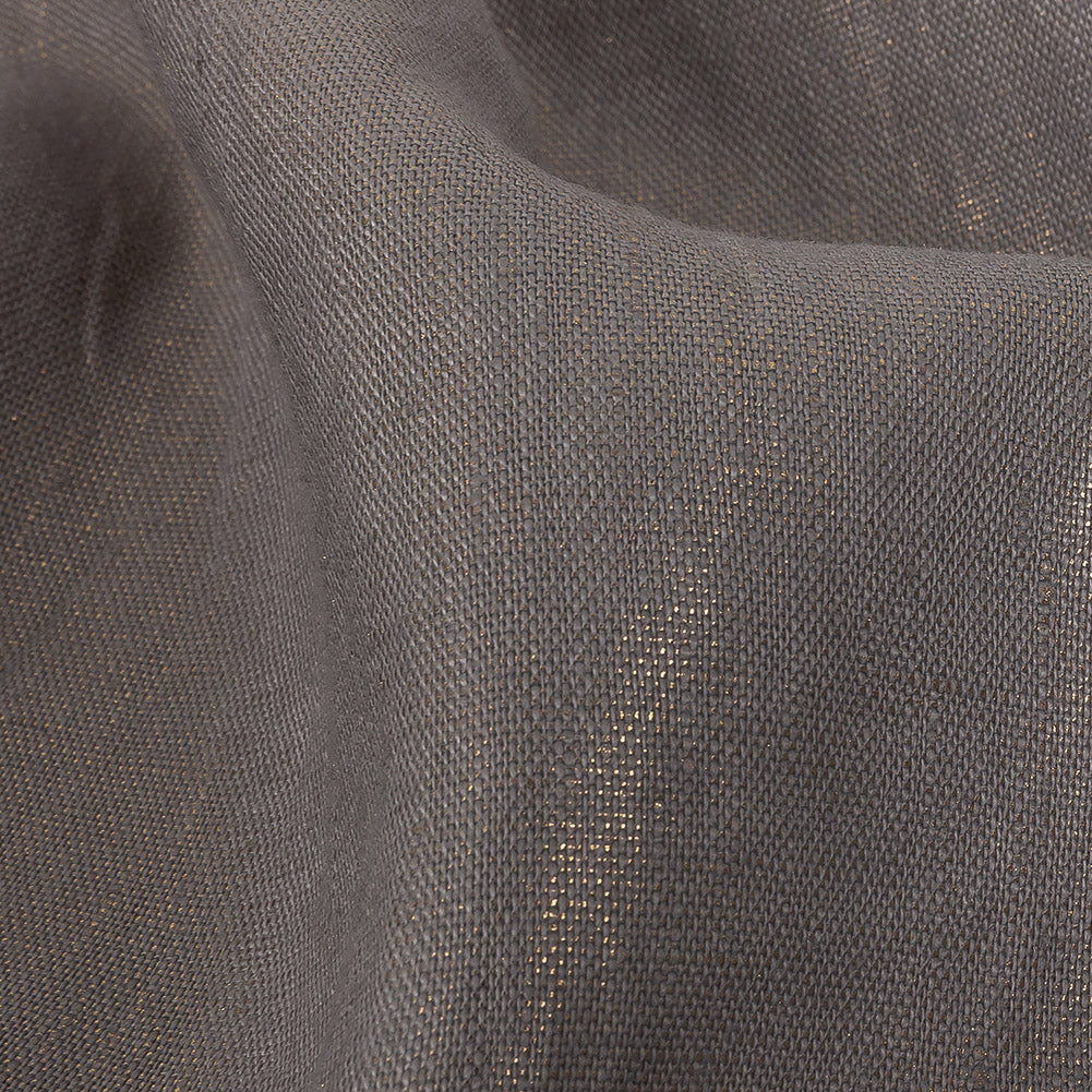 Medium Weight Linen Woven with Metallic Foiling - Silver Shadow and Gold - Bianca Collection - Joann Fabrics